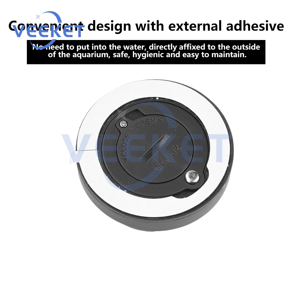 LED ميزان الحرارة الرقمي خزان الأسماك استشعار درجة الحرارة حوض السمك اللمس الخوخ على شكل تصميم خزان ميزان الحرارة الإلكتروني 0-60 ℃