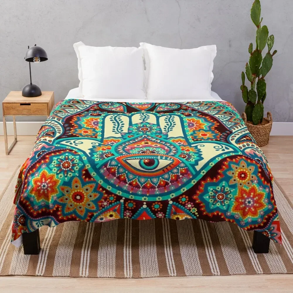 

Hamsa Hand Throw Blanket for sofa Beautifuls For Baby Blankets