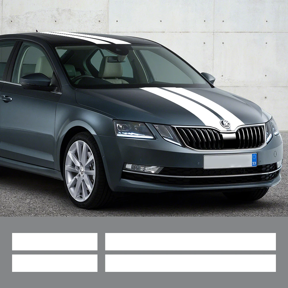 

Наклейки на крышу на капот автомобиля для Skoda Octavia Combi 1 2 3 MK3 VRS RS, графические полосы, декоративная наклейка, виниловая крышка, аксессуары для автотюнинга