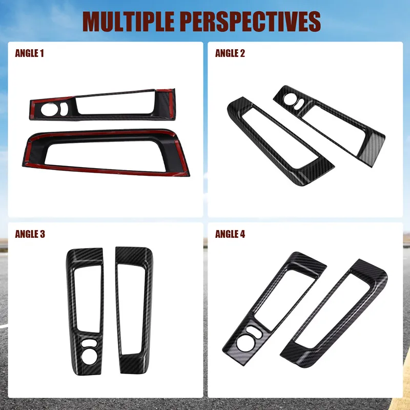 Car Door Rearview Mirror Adjustment Switch Storage Box Frame Cover Trim For Fiat 500 2012-2015 Accessories