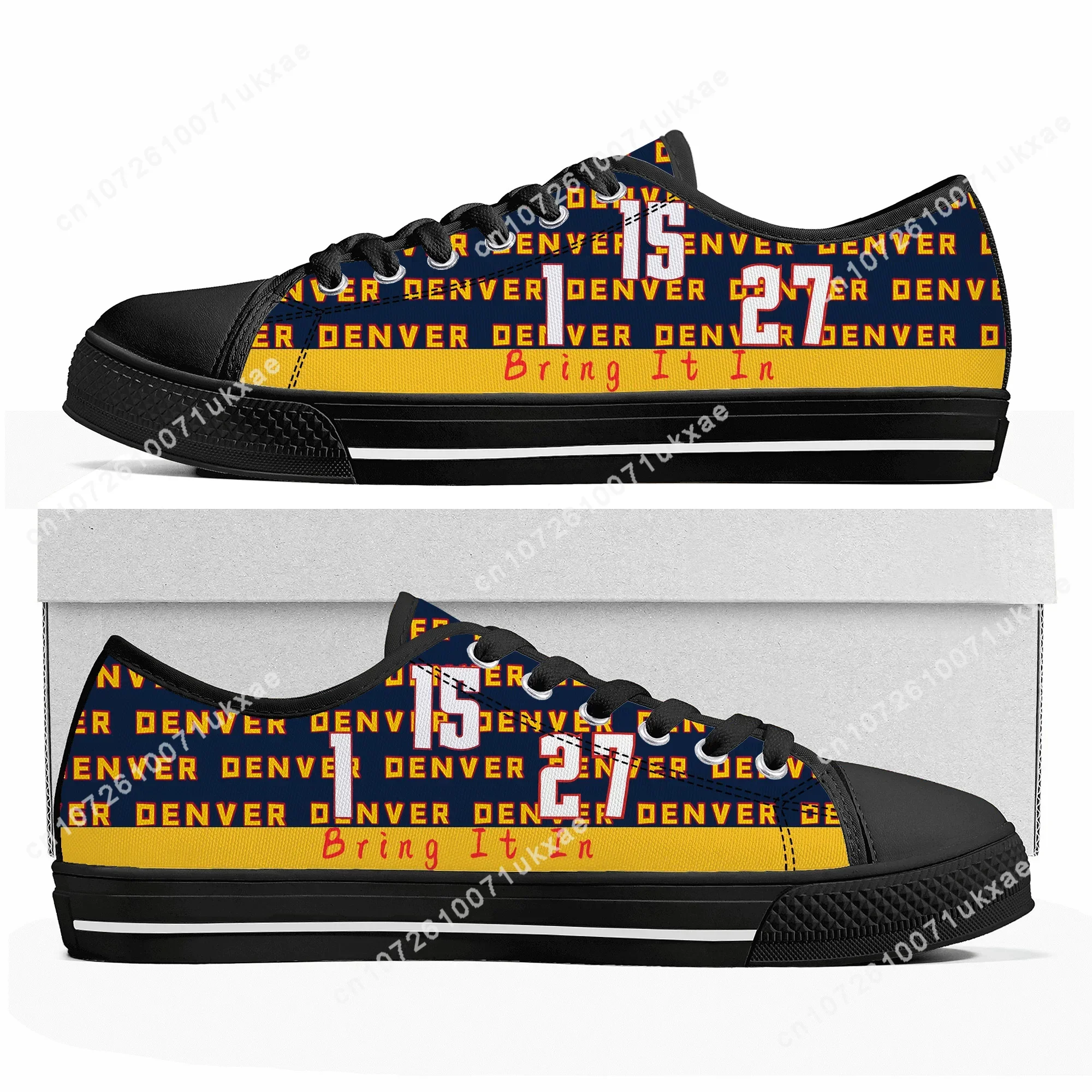 Denver Number 15 27 1 Bring It In Low Top Sneakers Mens Womens Teenager Canvas Sneaker Casual Custom Made Shoes Customize Shoe