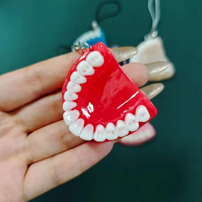 Gothic Design Simulated False Tooth Pendant for Phones Edgy Bag Decorative Gift Creative Ornament for Teens Cosplayers