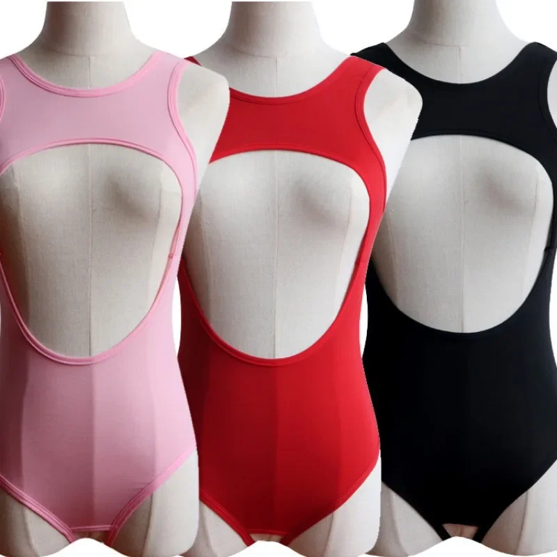 

Sexy Women Bodysuit Open Crotch Bodysuits Open Bra Teddy Sexy Lingerie Sleeveless See Through Slim Jumpsuits Nightwear Costumes