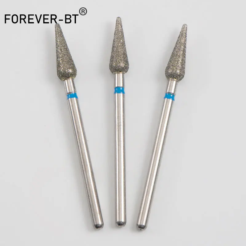 1Pcs Diamond Cuticle Clean Burr Nail Drill Bit For Manicure Round Cone Nail Drill Bits Russian Manicure Drills Accessories