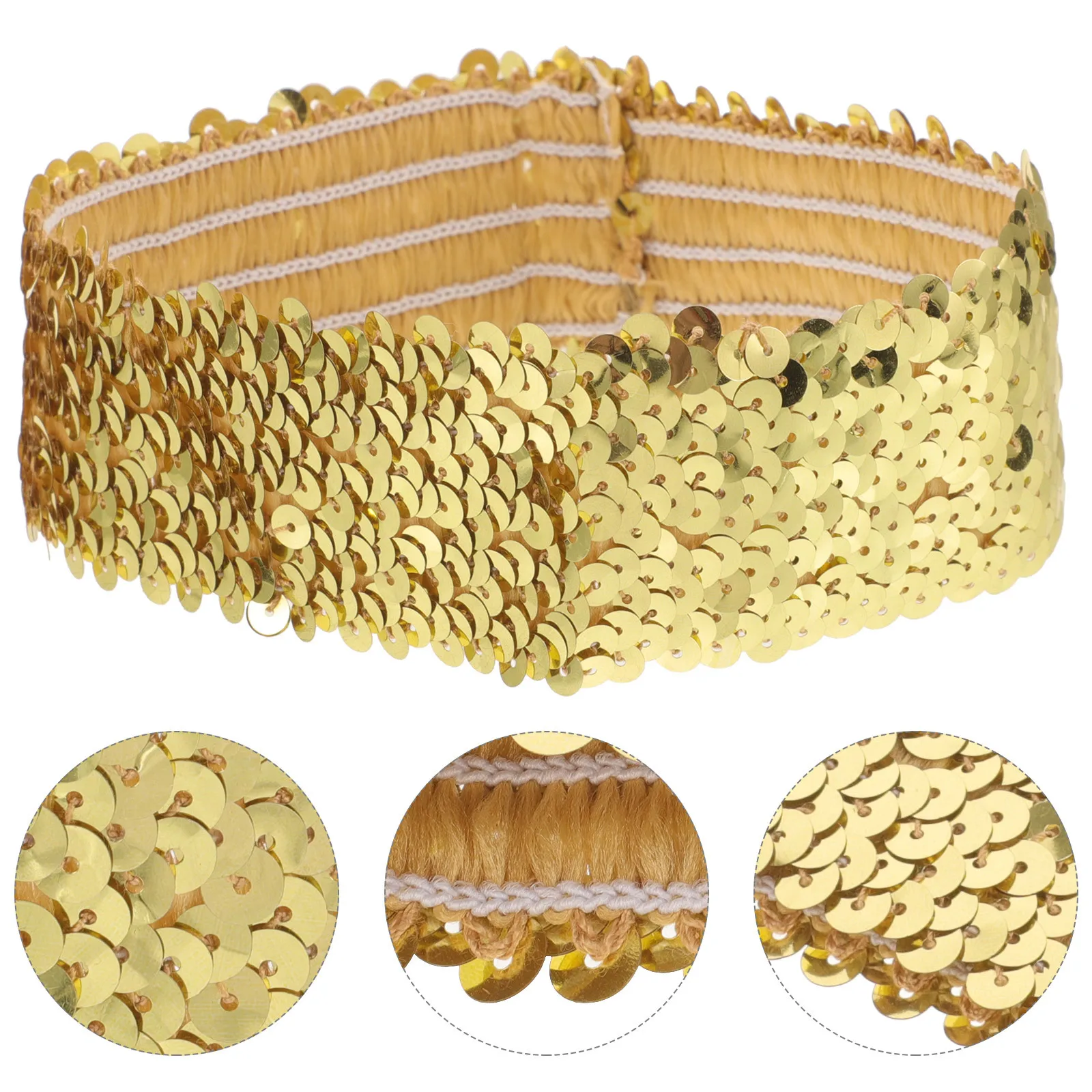 

2 шт. эластичные повязки на голову с блестками для женщин, блестящие повязки для волос для бега, нескользящие спортивные аксессуары для волос для фитнеса, йоги