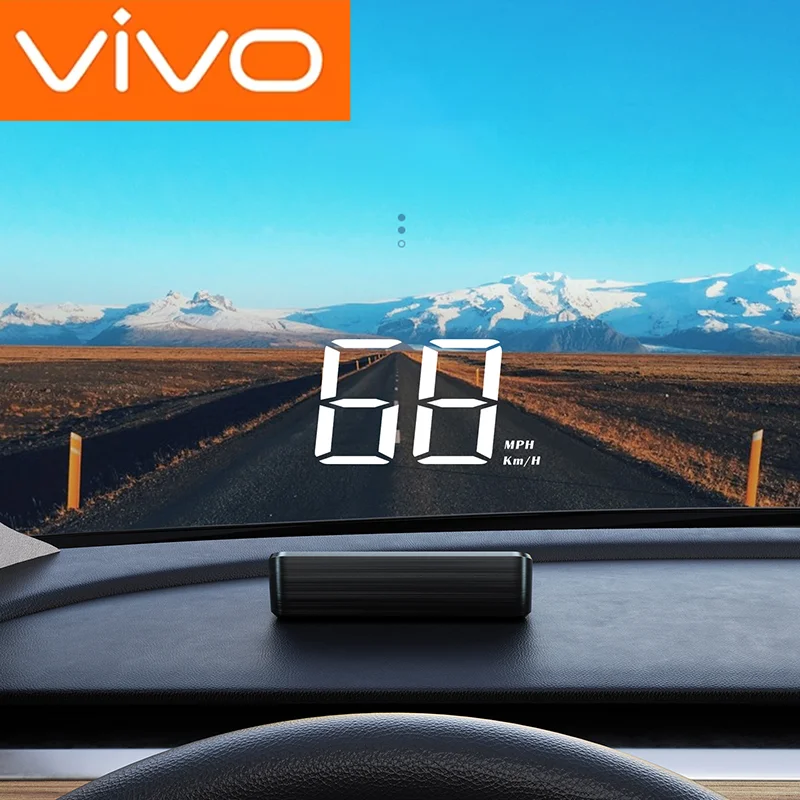 VIVO New In-vehicle Speedometer HUD Head Up Display Digital Speed Mete GPS Compass Multifunctional Car Windshield Projector