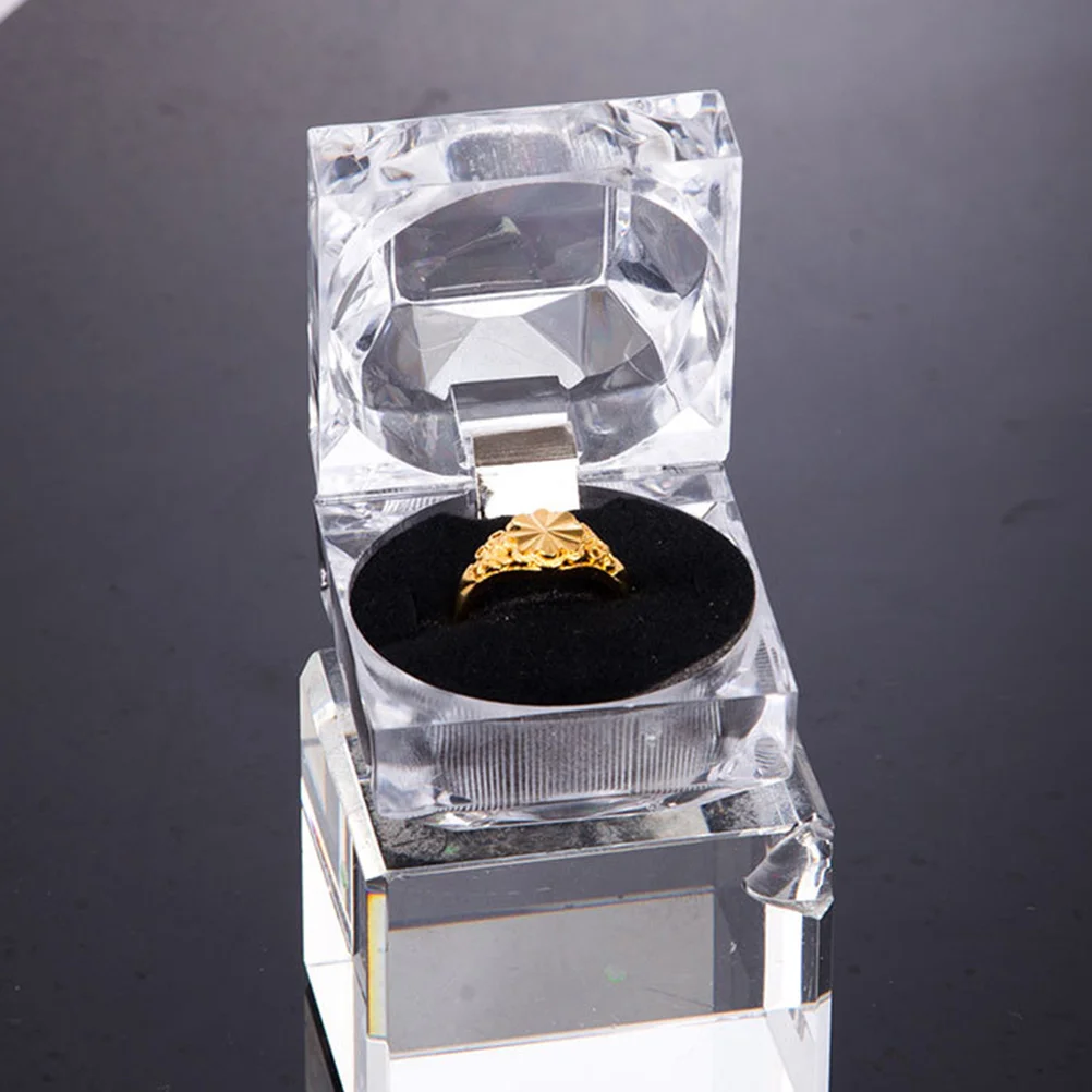 

20 шт. пластиковые коробки для колец, органайзер для ювелирных изделий, витрина для хранения, портативная упаковка, подарок для свадьбы, коробка для обручальных колец