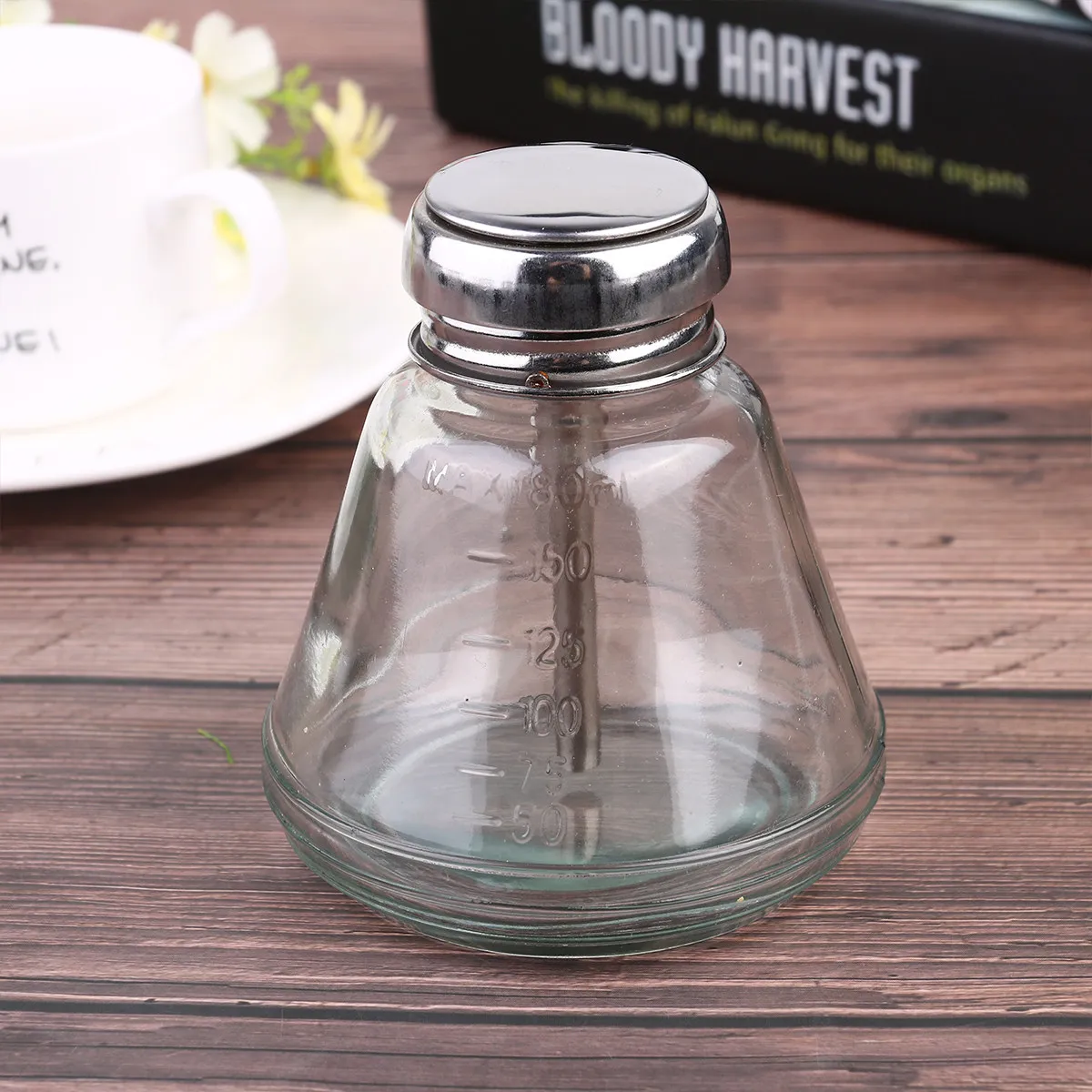 1Pcs Thickened Glass Bottle 180Ml for Sanitizer Alcohol Makeup Remover Cleanser Storage Leakproof Travel Home Portable