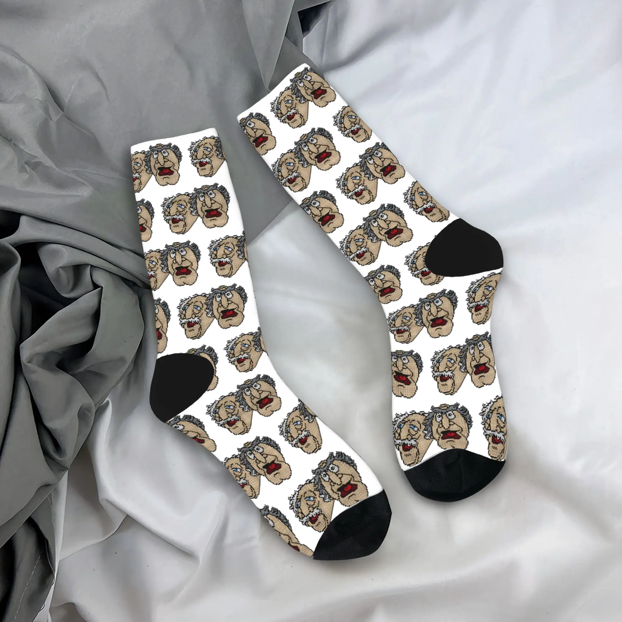 Statler and Waldorf Socks  Non Skid Stockings Men's Soft Outdoor Socks Autumn Casual Graphic Socks