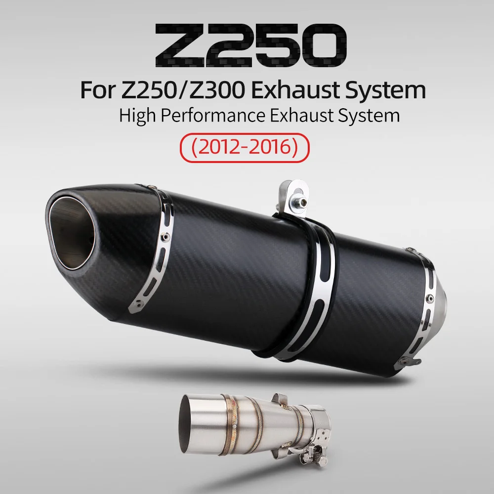 

Ninja z250 z300 z250/300 высокопроизводительный гоночный комплект выхлопной системы средней секции из нержавеющей стали (2012-2016)