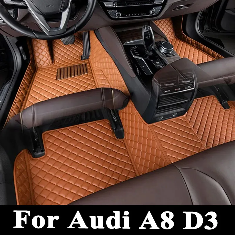 

Автомобильные коврики для Audi A8 D3 4E 2006 ~ 2010, ковер, роскошный кожаный коврик, прочный ковер, внутренняя часть, защита от грязи, автомобильные аксессуары