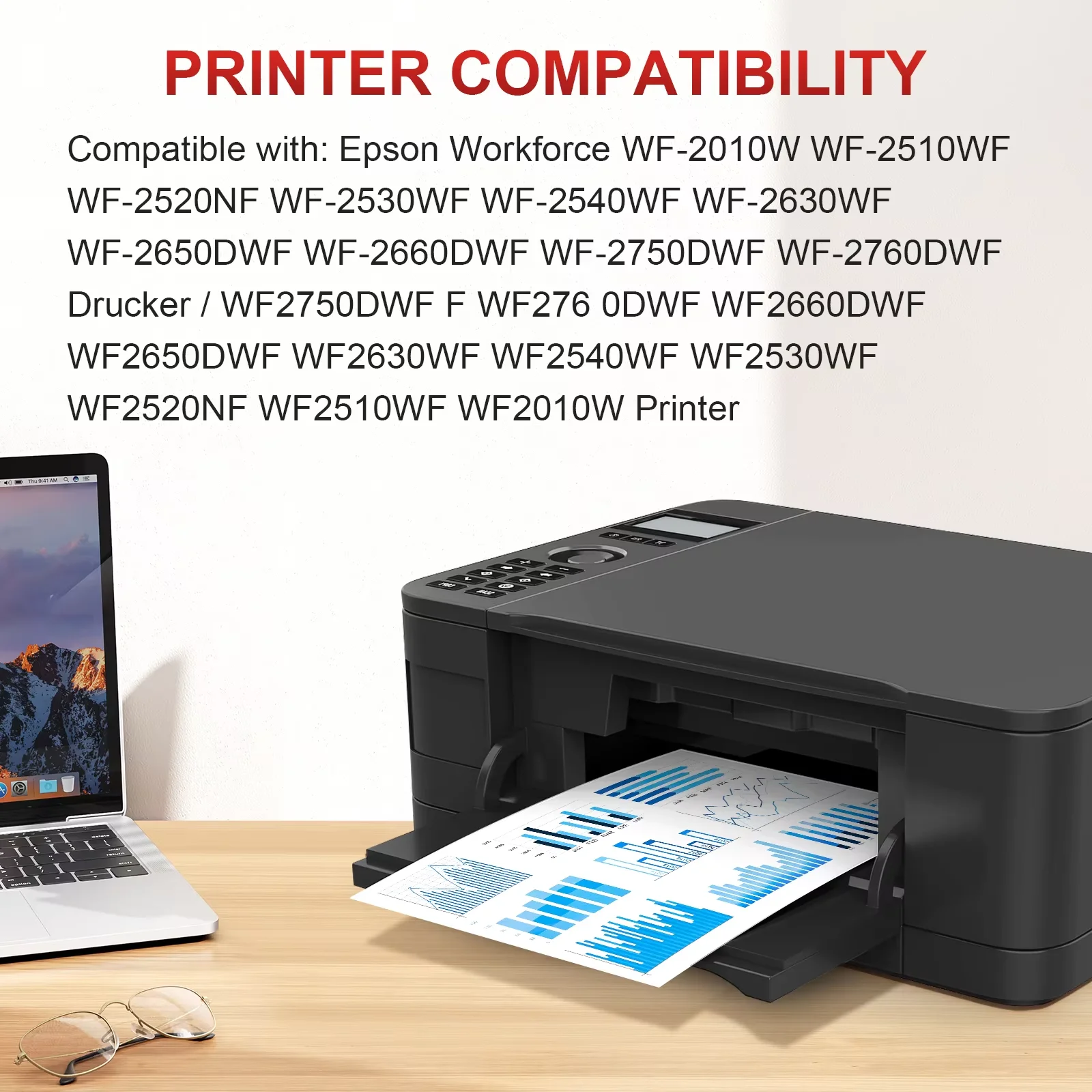 16XL T1631 1631 1632 XL Ink Cartridge For Epson Compatible WF-2010 2510 2520 2530 2540 WF-2650 2660 2750 2760 WF-2010W Printer