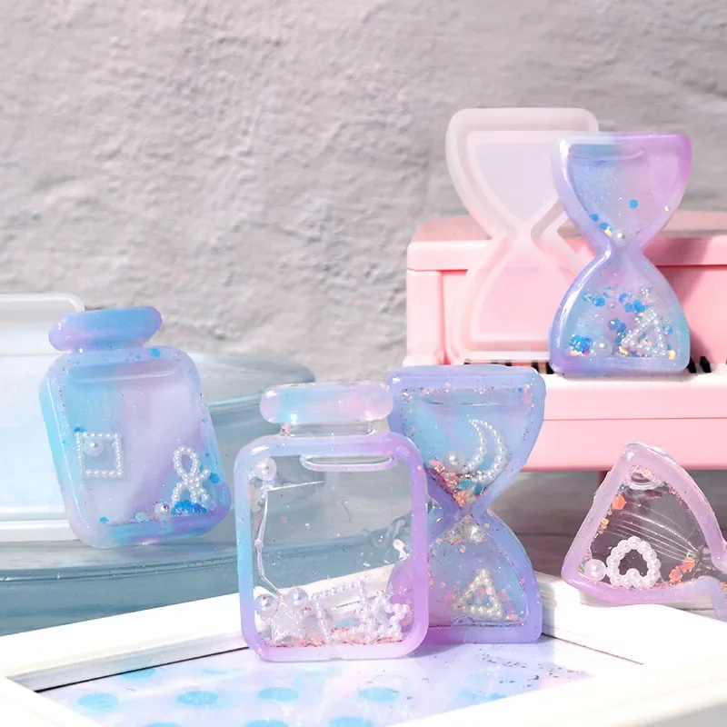 

DIY Hourglass Shaped Resin Shaker Molds Quicksand Pendant Epoxy Resin Mold Quicksand Silicone Mould Jewelry Making Supplies