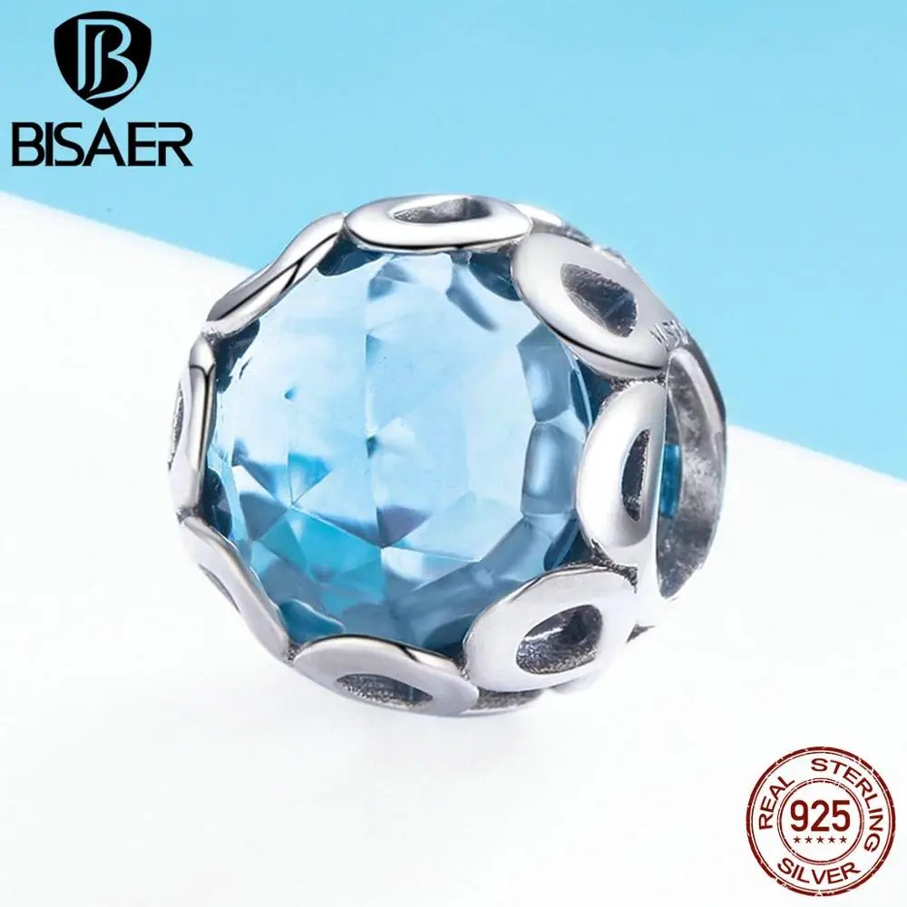 BISAER 925 Sterling Silver Infinite Charms Infinity Beads Fit Charms Silver 925 Original Bracelet Women Beads Jewelry Making