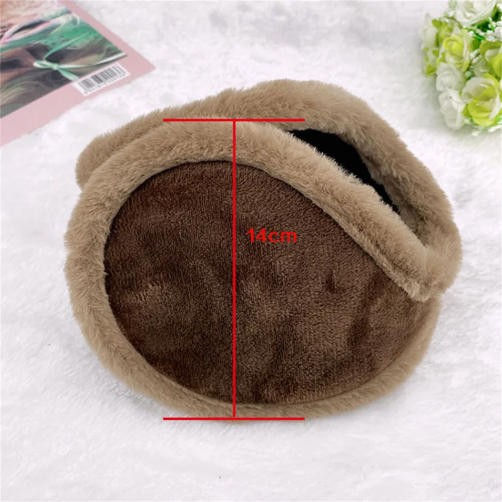 Aquecedor de ouvido macio para homens e mulheres, moda à prova de frio, Earmuffs grossos monocromáticos, proteção Earflap, luxuoso, ao ar livre, inverno