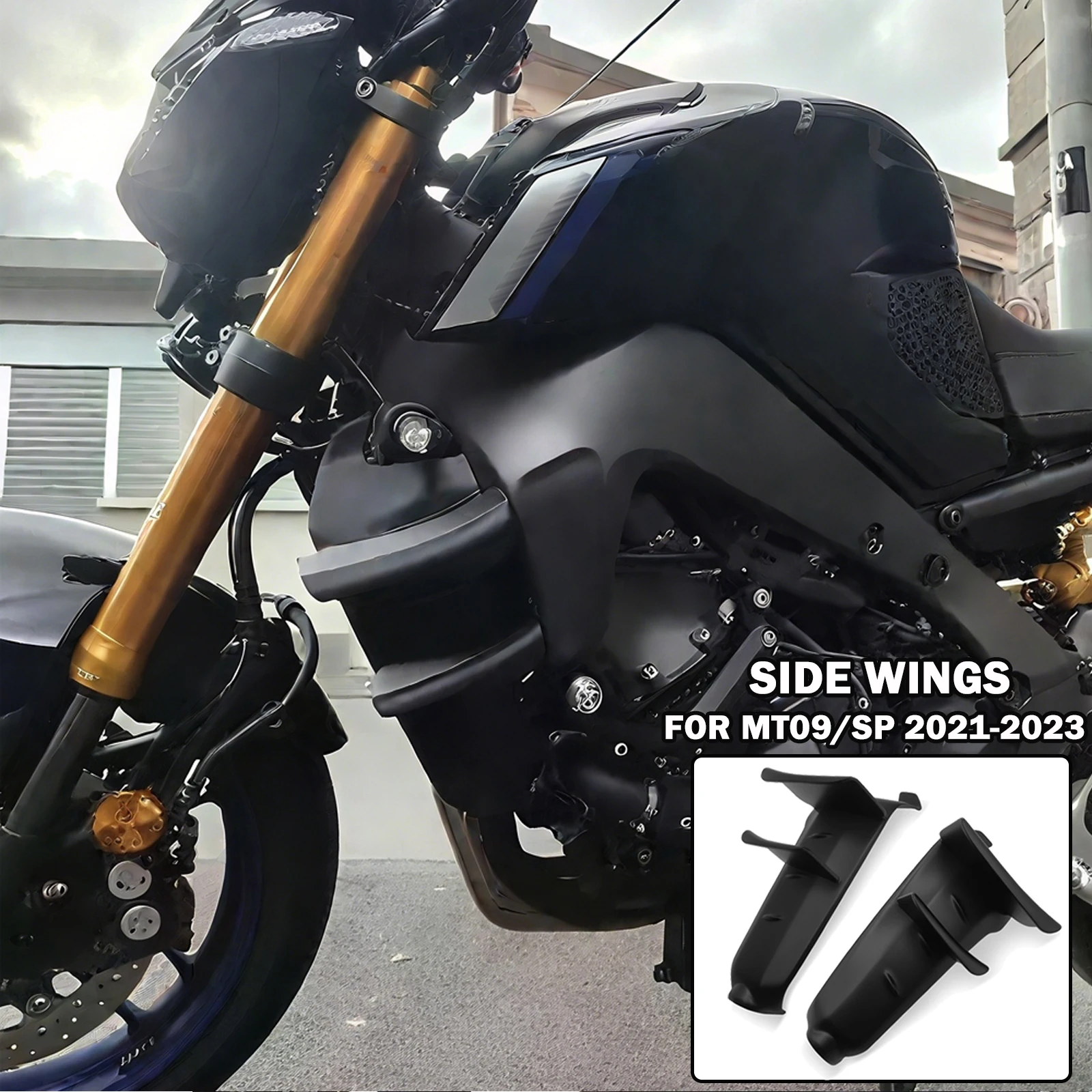 Для MT-09 MT09 SP 2021 2022 2023, боковой обтекатель, боковой спойлер, спойлер для мотоцикла, аэродинамическое крылышко с фиксированным крылом mt09 2023