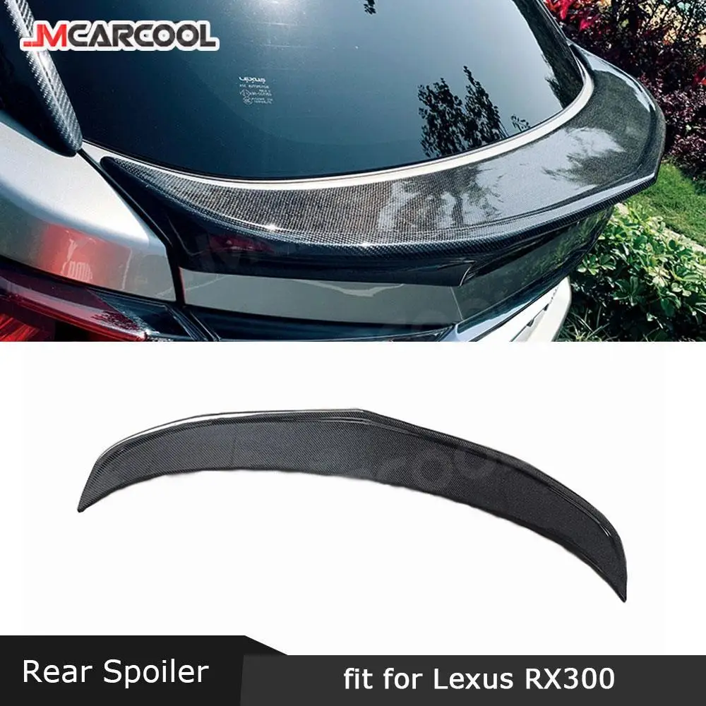 

JMCARCOOL Carbon Fiber Rear Trunk Boot Spoiler FRP Prime Middle Lip Trim Wings For Lexus RX300 RX450H 2016-2020 Car Styling