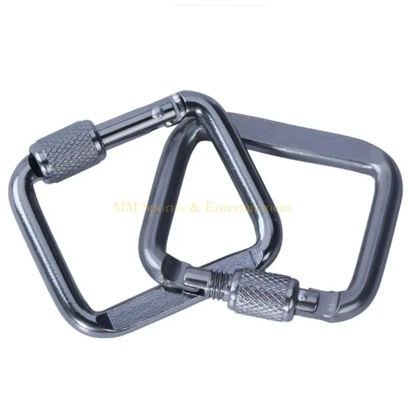 31BE Aluminium Carabiner Locking Carabiner Hook for Backpacks Camping Travels Travel