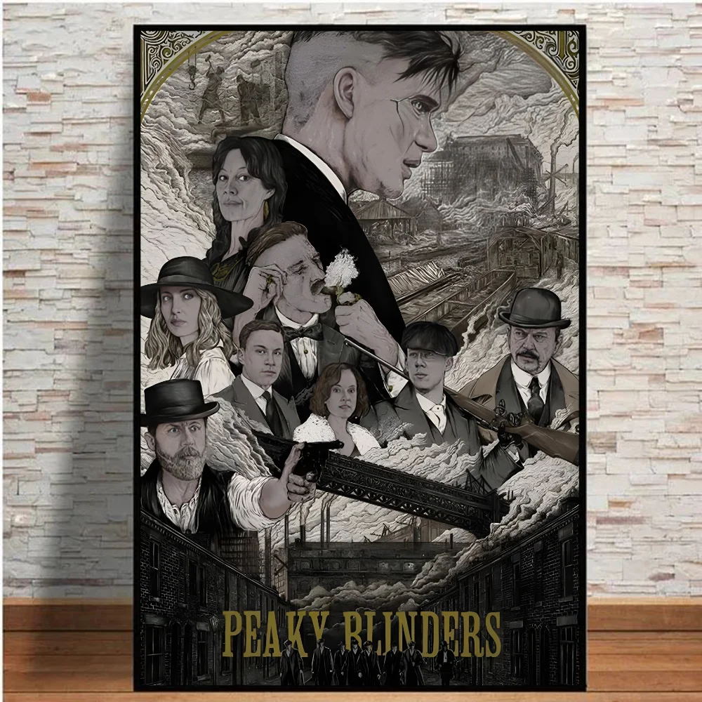 1 قطعة P-Peaky B-Blinders التلفزيون المشارك المشارك ورقة طباعة غرفة المعيشة المنزلي غرفة نوم مدخل بار مقهى الفن اللوحة الديكور