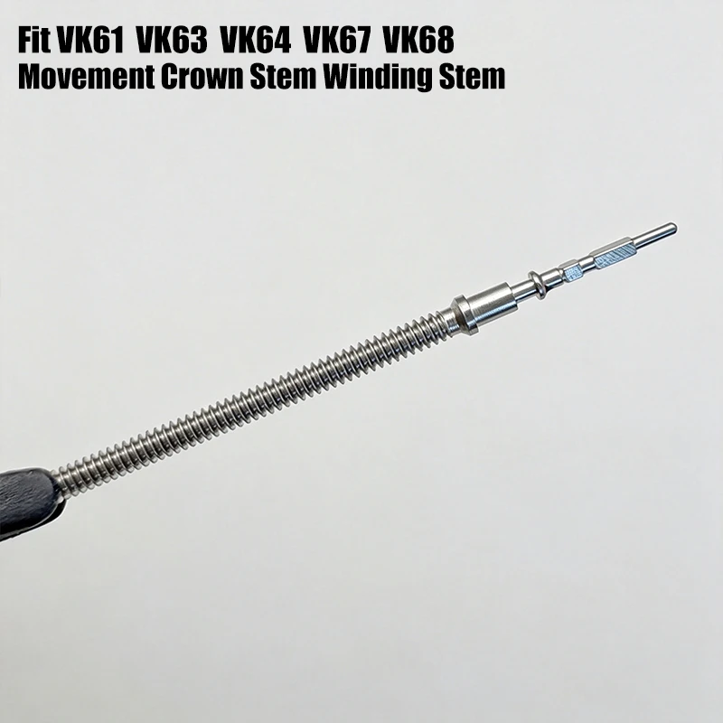 VK61 VK63 Steel Crown Stem Watch Winding Stem Fit VK61 VK63 VK64 VK67 VK68 Movement Winding Stem Repair Replacement Components