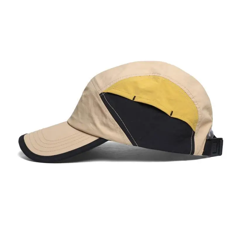 Men Quick Drying Hat Sport Lightweight Breathable Color Blocked Duckbill Cap Customized LOGO Summer Outdoor Camping Baseball Cap