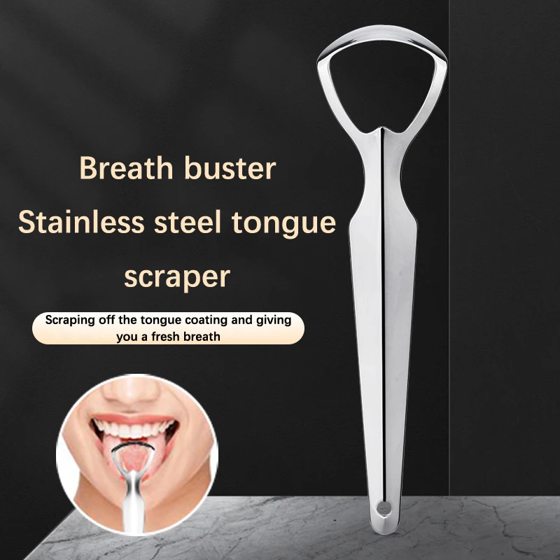 Portable Stainless Steel Tongue Scraper For Adults & Kids Tongue Scraper Cleaner For Removing Large Opening Tongue Cleaner Tool