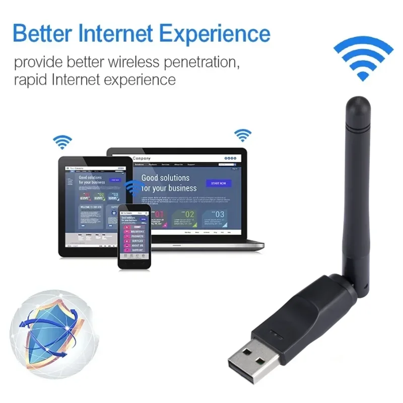 150Mbps MT7601 USB صغير واي فاي محول 2.4 جيجا هرتز بطاقة الشبكة اللاسلكية 802.11 b/g/n استقبال واي فاي LAN دونغل لمجموعة صندوق علوي للكمبيوتر المحمول