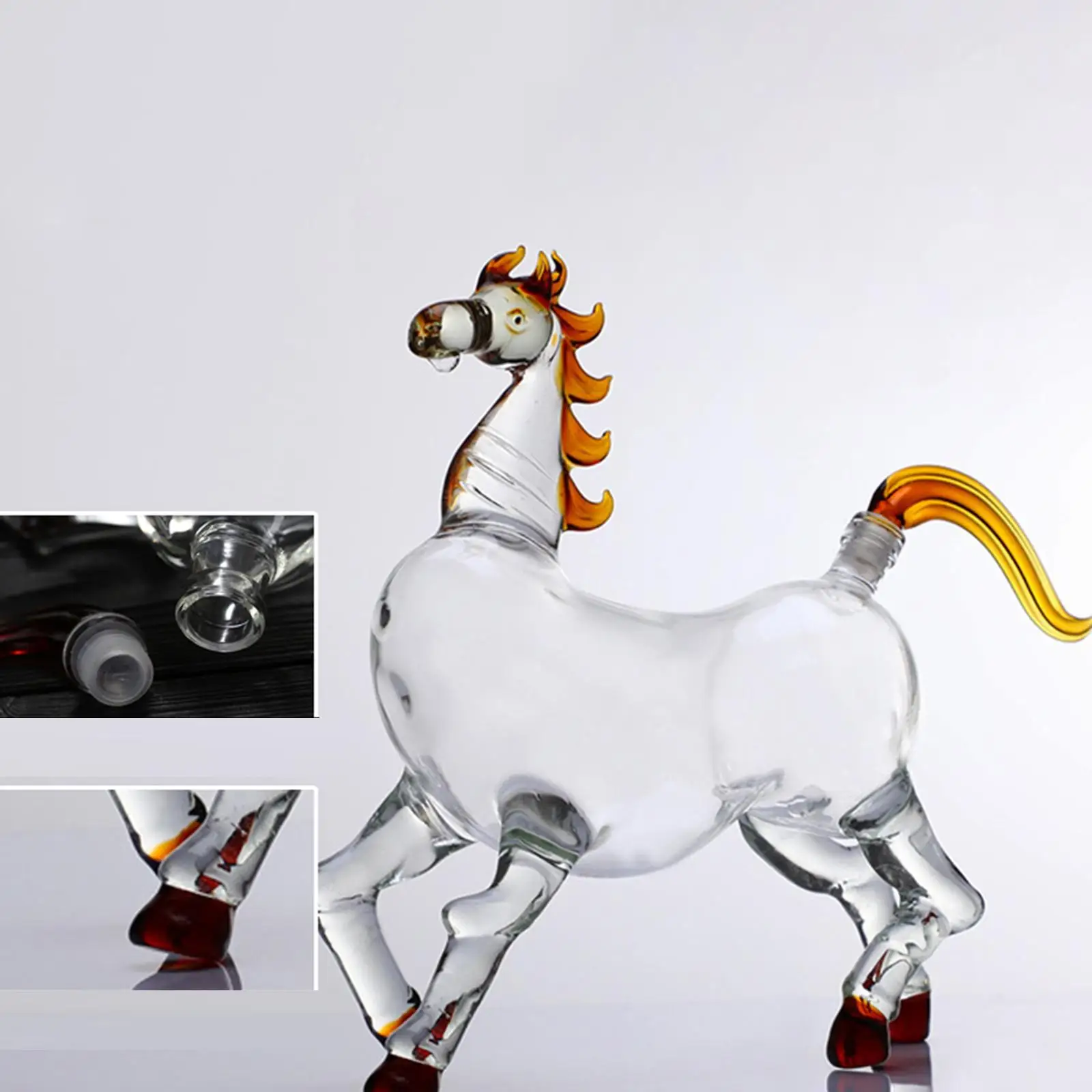 

Novelty Horse Shape Decanter Liquor Bottle Animal Bar Holder Gift