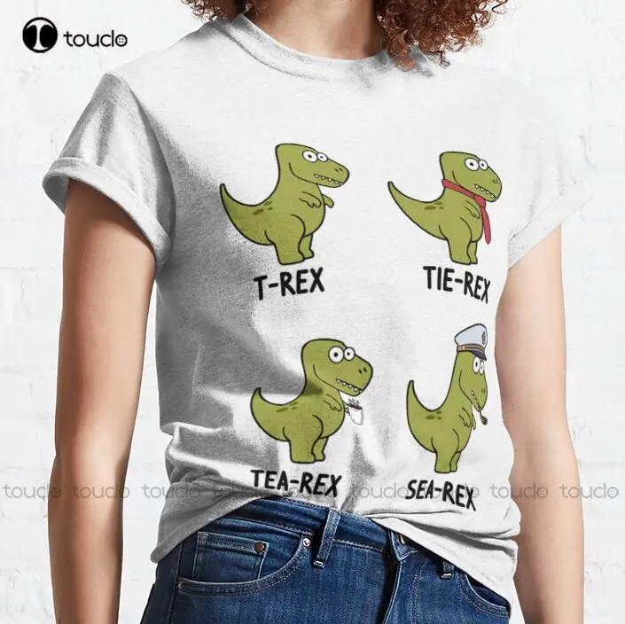 Different Sides Of A Dinosaur Pun Funny Classic T-Shirt Red T Shirt Fashion Design Casual Tee Shirts Tops Hipster Clothes Xs-5Xl