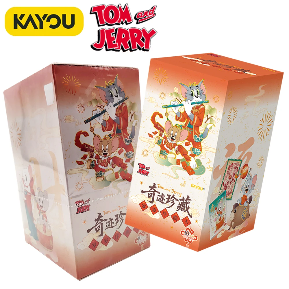 

Новые оригинальные коллекционные карточки KAYOU Том и Джерри: изысканные анимационные персонажи американских комедийных мультфильмов, подарки для хобби мальчиков и девочек