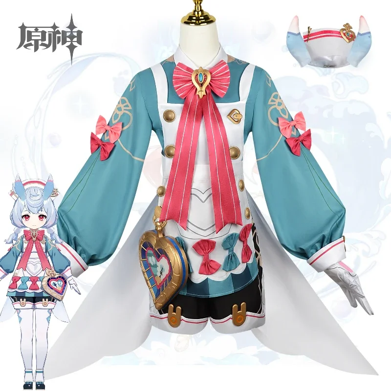 Halloween Cosplay Genshin Impact Sigewinne Lovely Loli Love Bow Anime Plus Size Clothes 12-Piece Suit