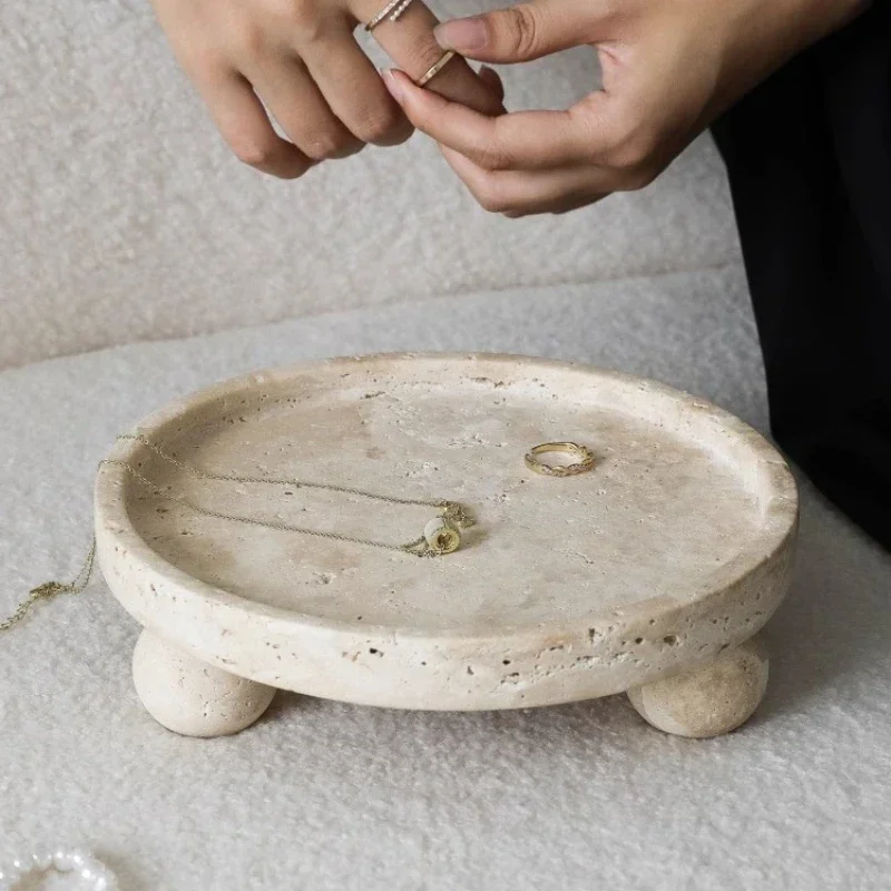 retro-natural-marble-tray-decorative-fruit-bowl-vintage-travertine-stone-jewelry-perfume-plate-with-three-legs-home-decoration