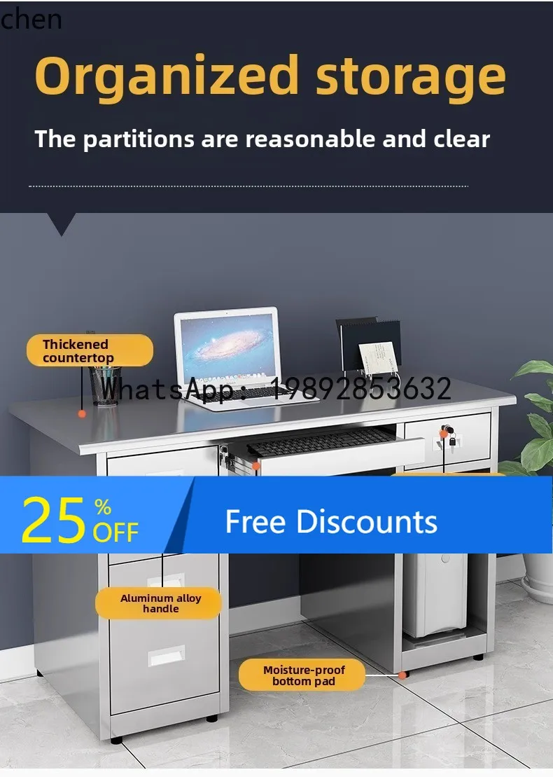 

stainless steel desk staff computer desk laboratory console