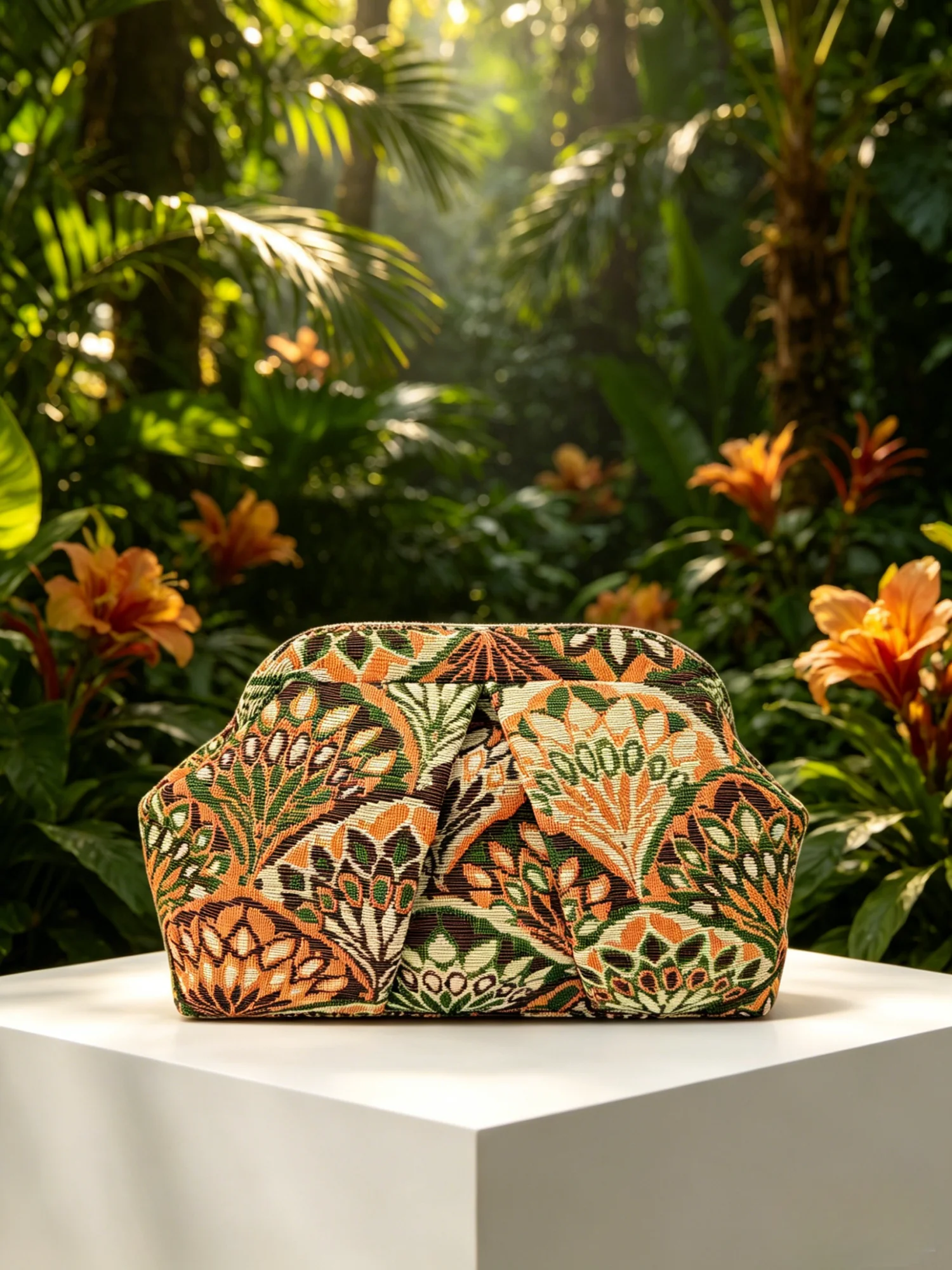 

Retro Ethnic Style Clutch Bag for Women, Bohemian Jacquard Fabric Makeup Bag, Large Capacity Niche Design, Travel Portable Daily Commuting Storage Bag