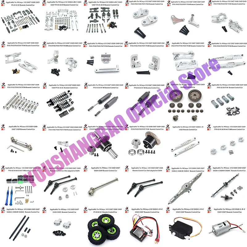 Amortiguador Delantero Y Trasero De Aluminio Para Coche Teledirigido, Piezas  Mejora Para WLtoys 12429,12428, 12423, FY 03 1/12