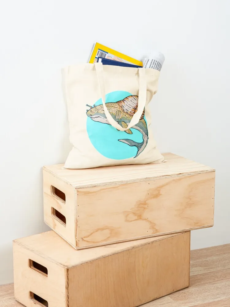 Snail Shark Tote Bag shopper bags for women Shopper bag custom canvas bag Eco