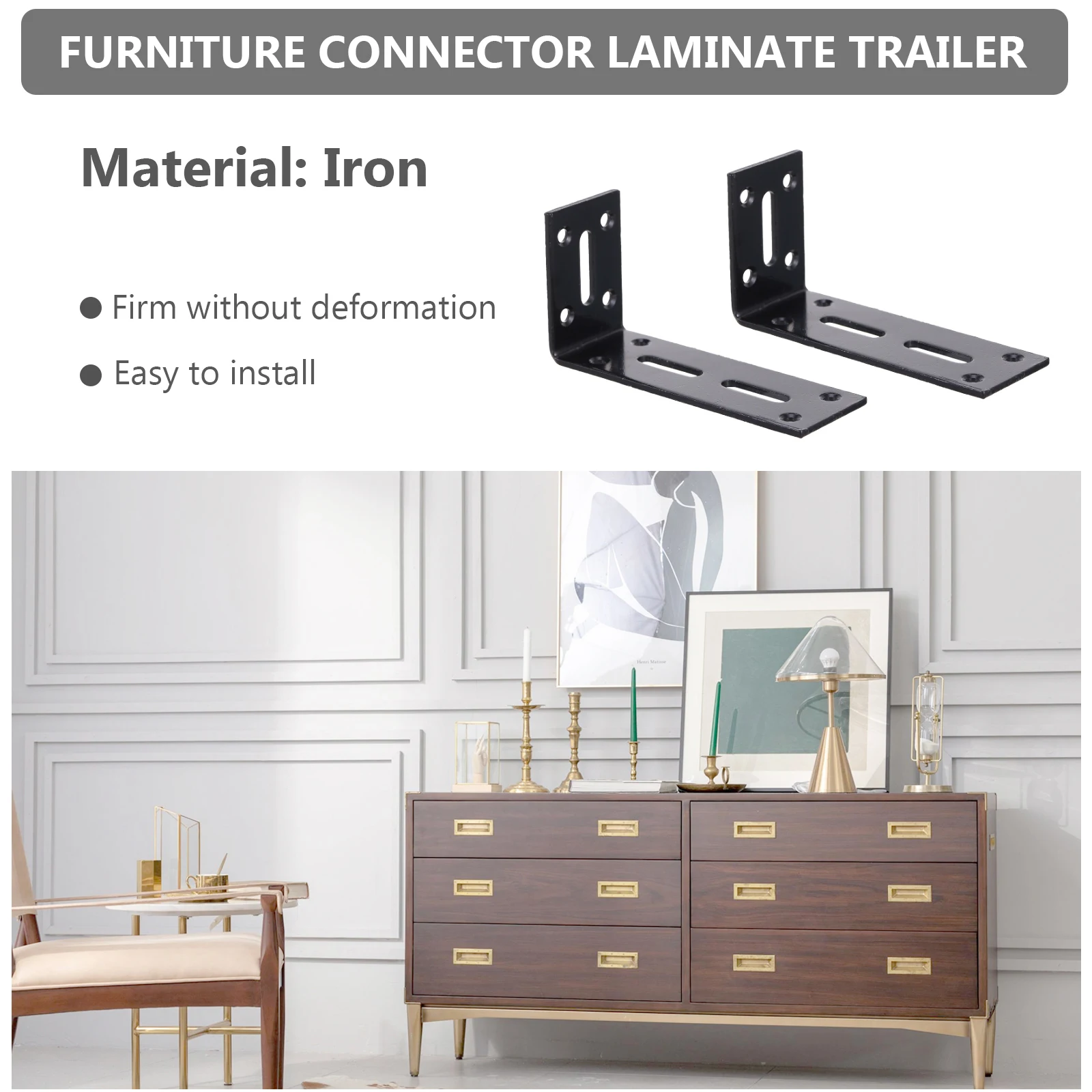 

4pcs niture Connectors Iron Corner Braces Heavy Duty Shelf Brackets Right Angle Joint Fasteners for Wardrobes Cabinets