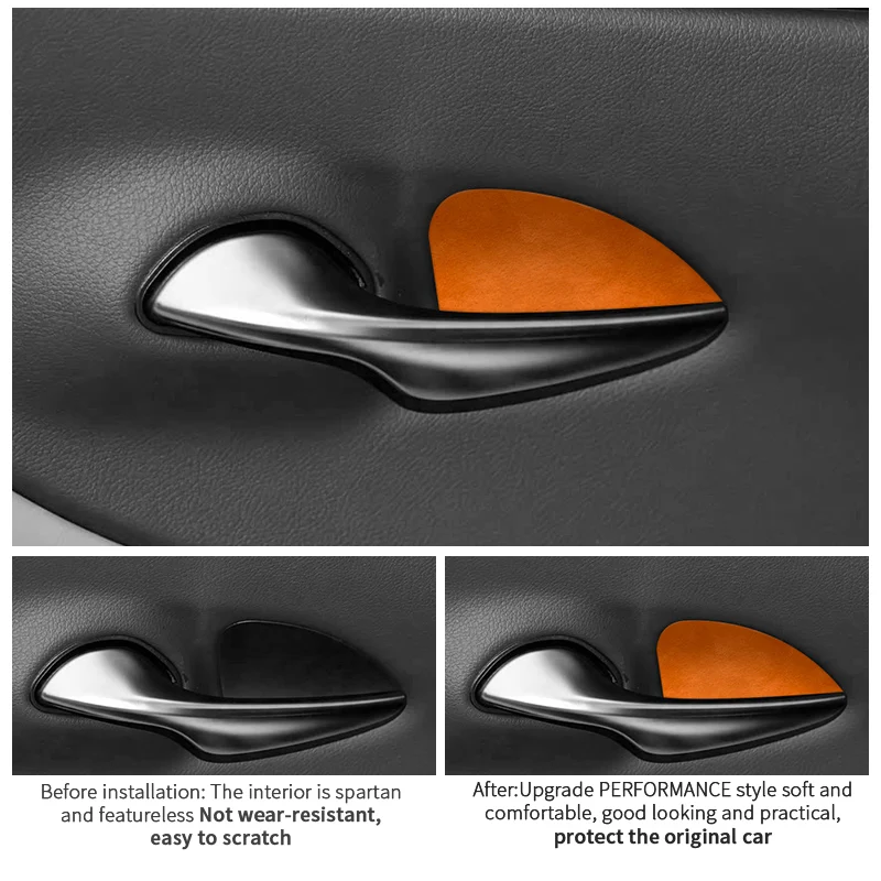 Made of Alcantara For Lexus ES200 ES300h (2018-2026) Inside Door Handle Bowl Cover Trim Anti Scratch Car Interior Accessories