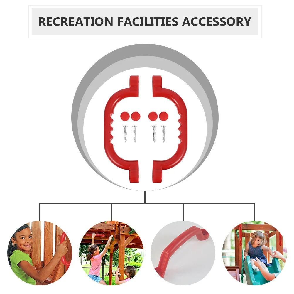 1 مجموعة عدم الانزلاق مقبض السلامة ملعب البلاستيك الاطفال في الهواء الطلق سوينغ القابض عدة تسلق الإطار قبضة اليد القضبان عدم الانزلاق مقبض