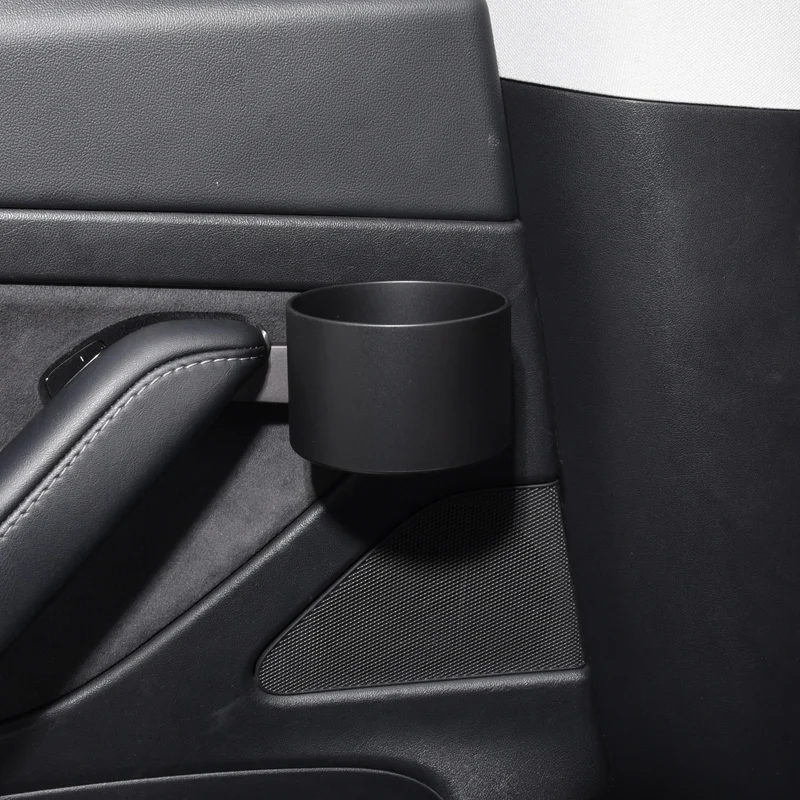 

Black White Car Styling Front Rear Interior Door Side Storage Box Water Cup Holder For Tesla Model 3 Model Y Auto Accessories
