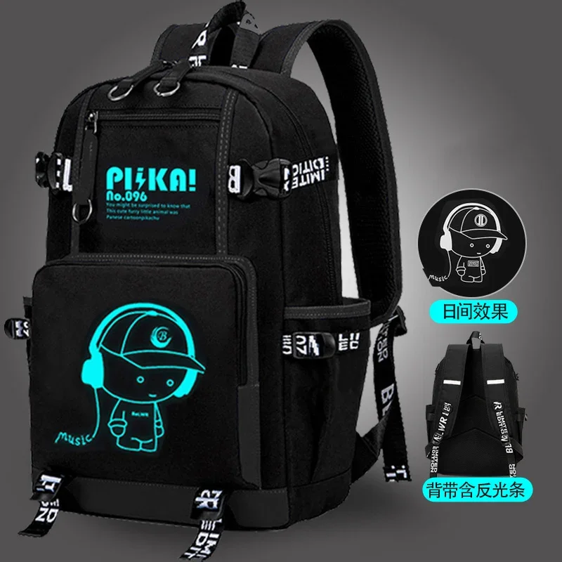 New Student Luminous Backpack With Cool Glow Effect Design, Large Capacity, Load Reducing, Waterproof Student Backpack