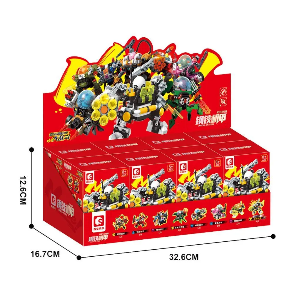 

SEMBO BLOCK Blind Box Mecha Assemblage Building Cute Robot Model Kit Blocks Bricks Ornament Toys Children Birthday Gift Toys