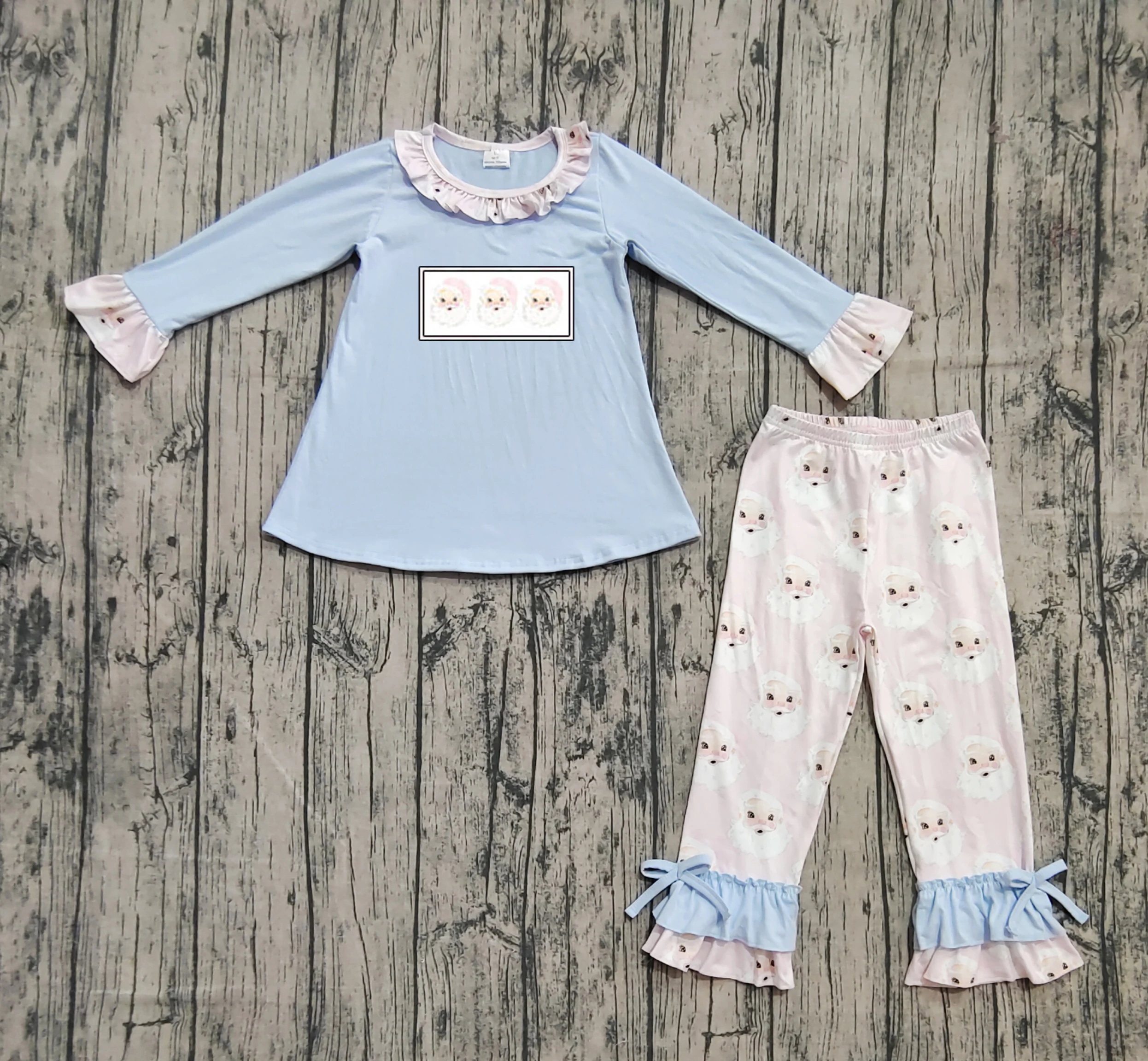 Z823-02 GLP1226 Presale Kids Girls Outfit Long Sleeve Top With Pants Set Children Christmas Boutique Clothes
