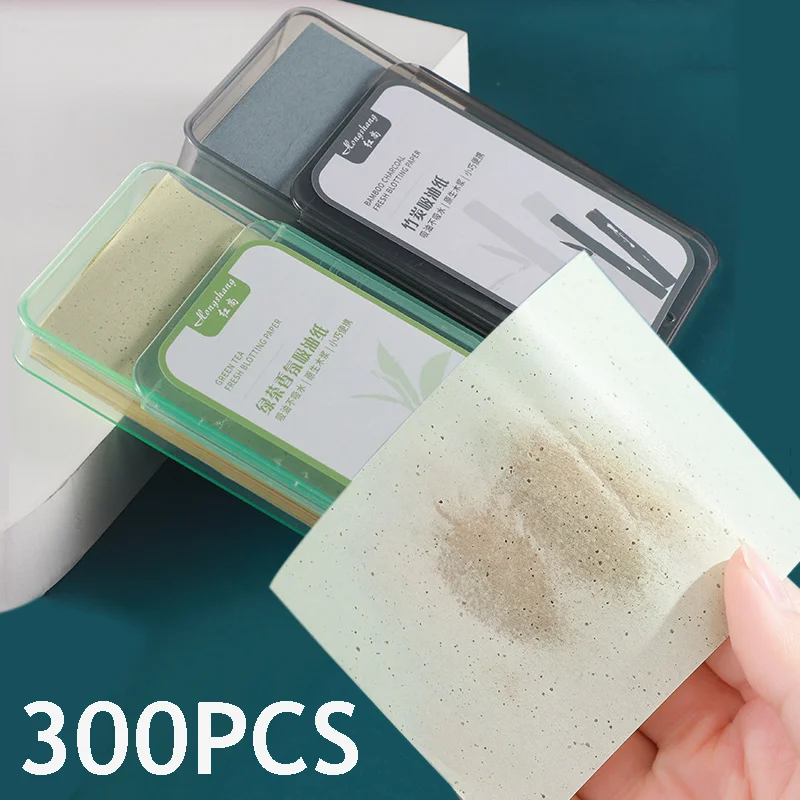 

300 шт./кор., впитывающая масло для лица, матовые салфетки для контроля жирности для лица, очищающие масляные промокательные бумажные салфетки для ухода за кожей