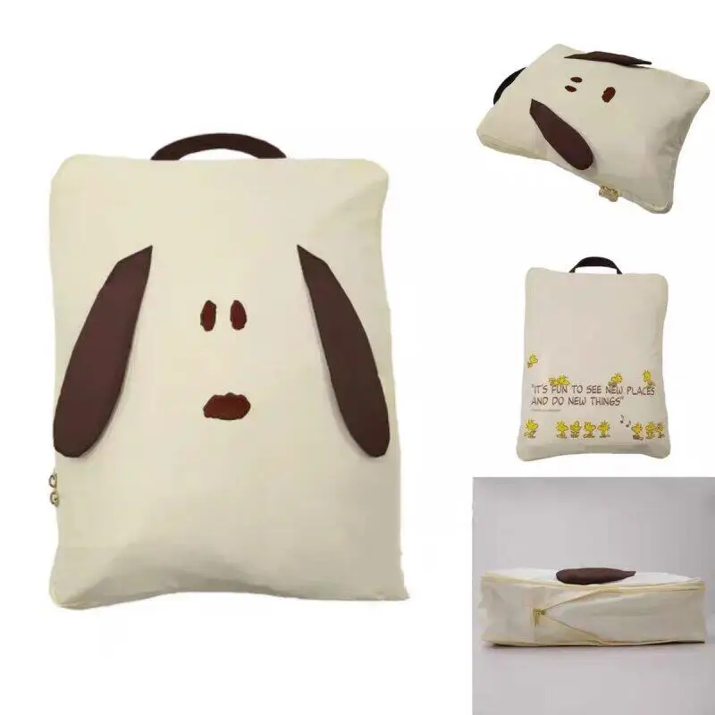 Snoopy Cartoon Foldable Travel Storage Bag Kawaii Portable Clothes Organizer Hand Pouch Luggage Sorting Pack for Trip