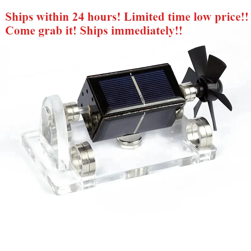 

Magnetic Levitation Solar Motor Model with Propeller Creative Small Ornaments Technology Experimental Toys