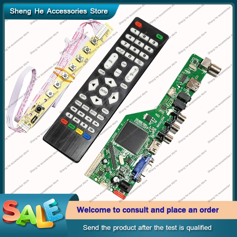 LCD TV drive board RR52C.03A supports DVB-T DVB-T2 Can replace 3663 chip motherboard