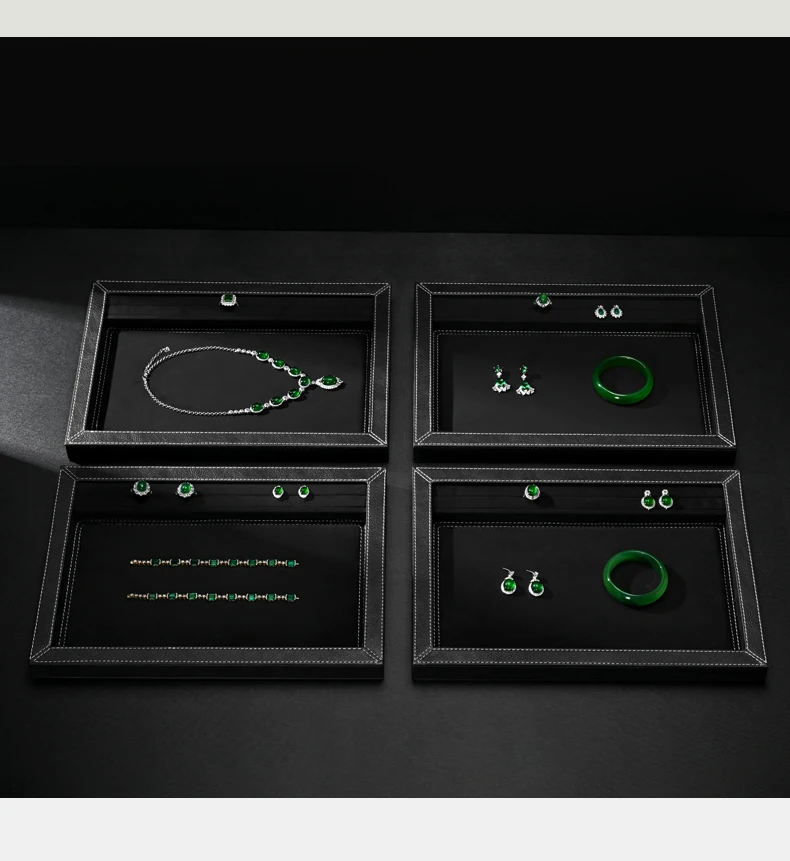 Oirlv Multifunktionales Schmuck-Display-Tablett, Schmuck-Organizer für den Schreibtisch, Ring-, Halsketten-, Armband-Display-Tablett für Schmuckgeschäfte – Detail 10