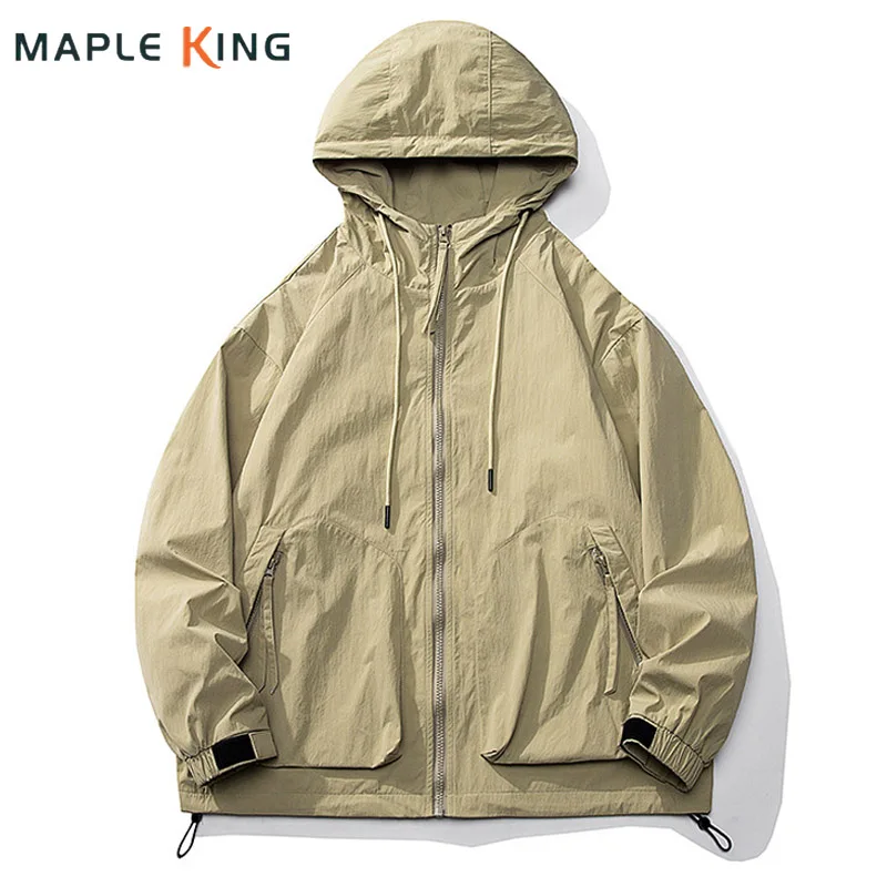 

Outdoor Hooded Cargo Jacket Men Coats 2024 Autumn Casual Solid Chaqueta De Piloto Hombre Jacket Streetwear Mens Varsity Clothing