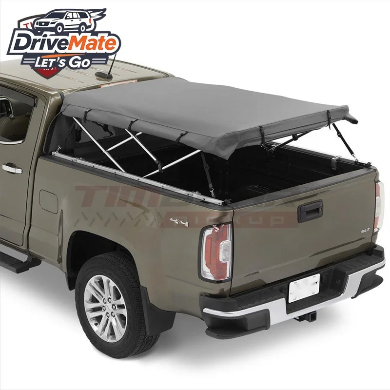 Universal Waterproof Pickup Bed Cover Foldable Soft Top Canopy Oxford Fabric for Ford F150 Ranger Toyota Tacoma Tundra RAM GMC